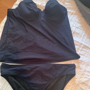Navy jcrew tankini
